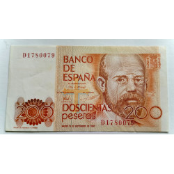 200 pesetas 1980 Leopoldo Alas Clarín
