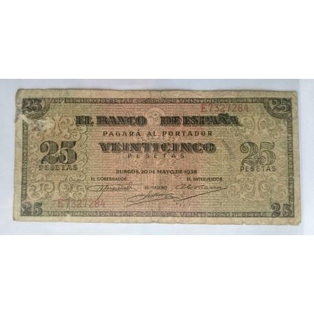 25 Pesetas Mayo de 1938
