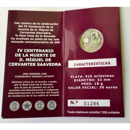 Cartera 30 € de 2016 Cervantes