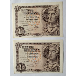 BILLETE DE 1 PESETA DE 1948