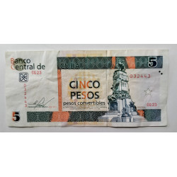 Cuba 5 pesos convertibles 2012