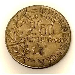 1937 Consejo municipal de Menorca 2,50 pesetas