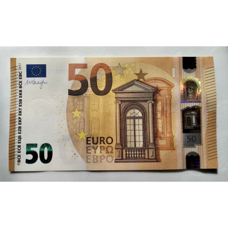 Billete de 50 euros del año 2017 Dragui