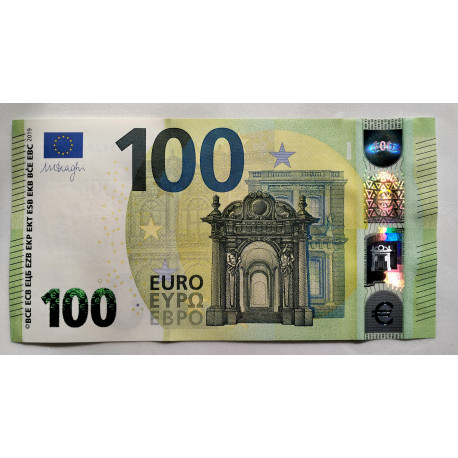 Billete de 100 euros del año 2019 Dragui
