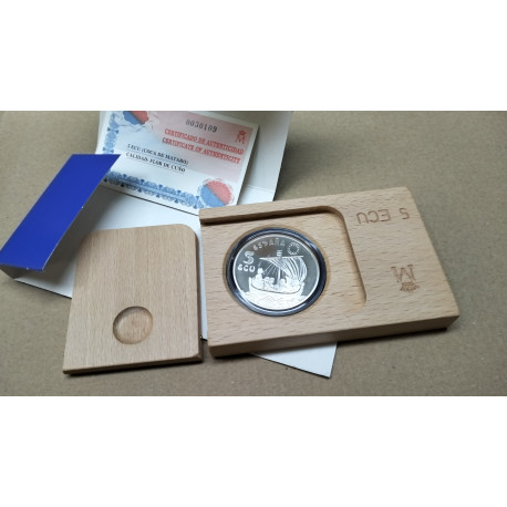 MONEDA DE 5 ECUS DE 1996