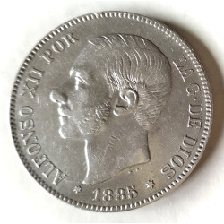 5 pts de Alfonso XII 1885*86