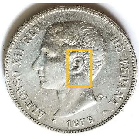 5 PESETAS ALFONSPO XII 1878
