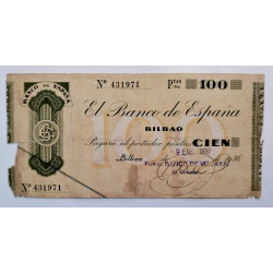 Billete del Banco Bilbao Vizcaya 1937