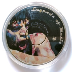 onza de plata de 5 dólares Mike Jagger Rolling Stones año 2019