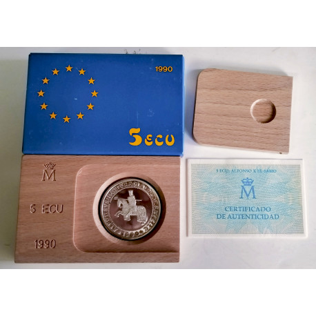 MONEDA DE 5 ECUS DE 1990