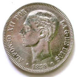 5 pesetas Alfonso XII 1878*78