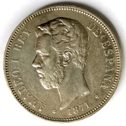 5 Pesetas Amadeo 1871*71