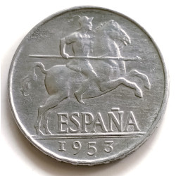 5 Céntimos 1953 Estado Español aluminio