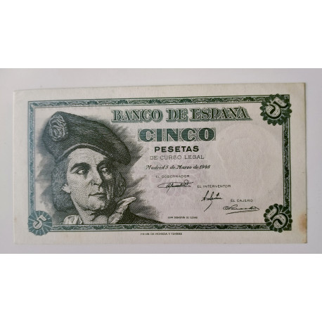 5 PESETAS 5 MARZO DE 1948