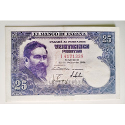 25 pesetas 22 julio 1954