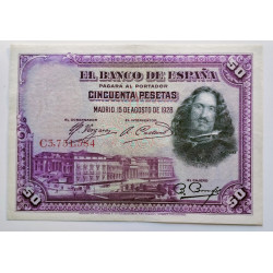 50 pesetas 15 agosto 1928