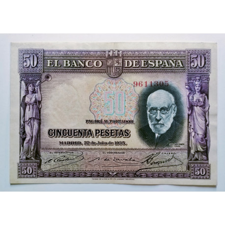 50 PESETAS 22 JULIO 1935