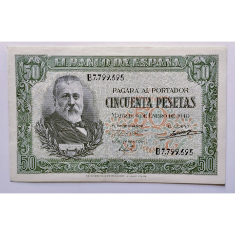 50 PESETAS ENERO DE 1940