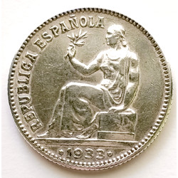 1 peseta de plata de 1933*34