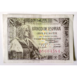 1 peseta de1945 Reina Isabel