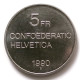 5 Francos Suiza 1990