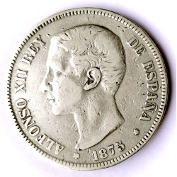 5 pesetas de Alfonso XII 1875*7,