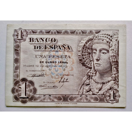 BILLETE DE 1 PESETA DE 1953