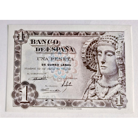 1 peseta de la Dama de Elche 1948