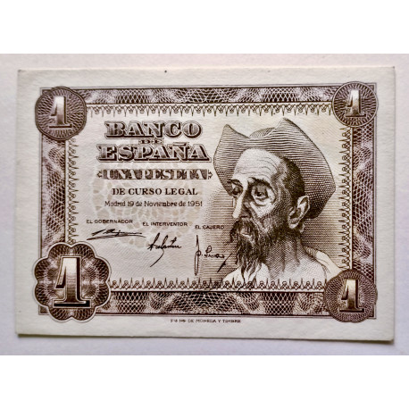 1 peseta de 1951 El Quijote