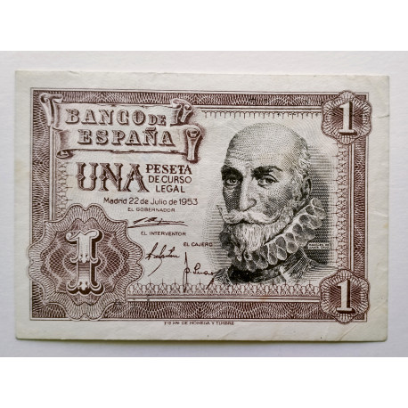 BILLETE DE 1 PESETA DE 1953