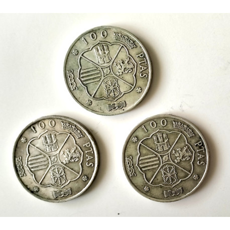 3 de 100 pesetas de 1966*66