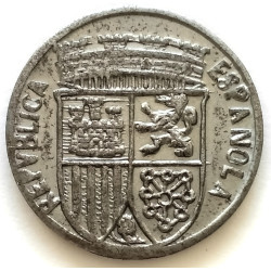 10 céntimos 1938 Hierro Réplica