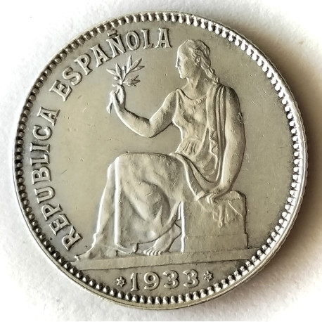 1 peseta de plata de 1933*34