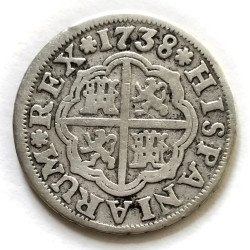 1 real 1738 Felipe V 1683/1746 Sevilla JP