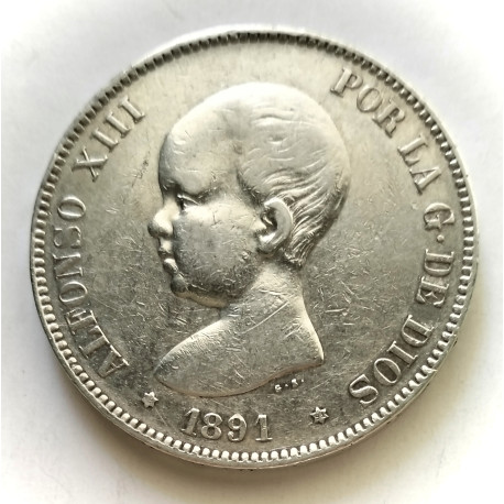 5 PESETAS ALFONSO XII 1898*98