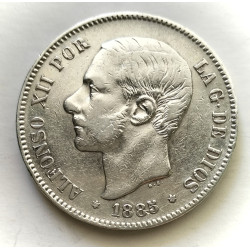 5 pts de Alfonso XII de 1885*87 MSM M