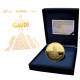 400 euros oro de la Sagrada Familia de Gaudí.