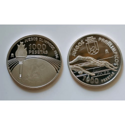 2 monedas de España 1996