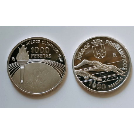 2 monedas de España 1996