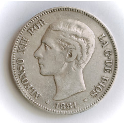 5 pesetas Alfonso XII 1881*81