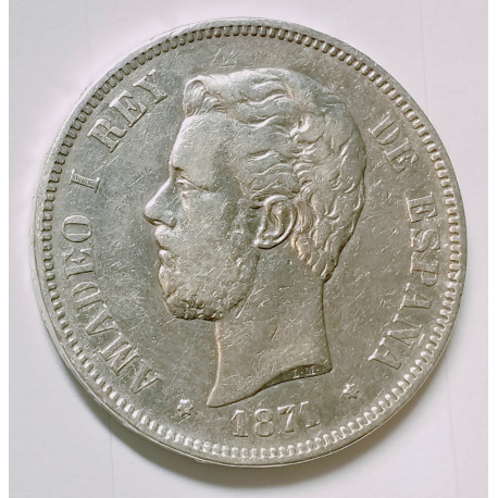 5 pesetas de Amadeo 1871*71
