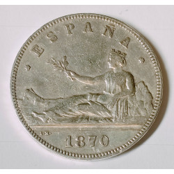 5 pesetas 1870 *70