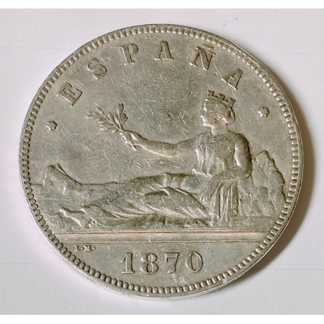 5 pesetas 1870 *70