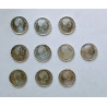 Lote de 7 monedas de plata de Alfonso XIII