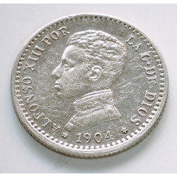 50 céntimos de Alfonso XIII de 1904*4