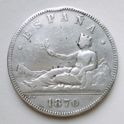 5 pesetas de 1870