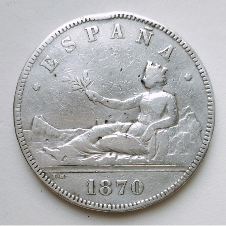 5 pesetas de 1870