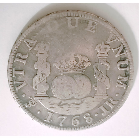 2 reales columnario 1768 Potosí JR