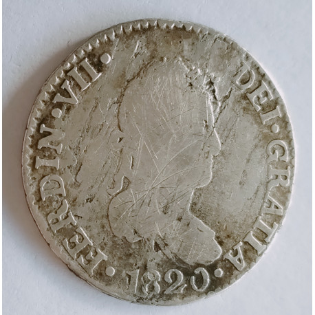 2 reales de Fernando VII 1820