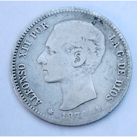 1 peseta Alfonso XIII 1876